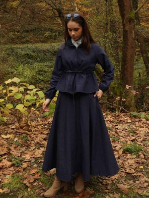 Kloş Paraşüt Etek Takım Lacivert Kloş Paraşüt Etek Takım Lacivert