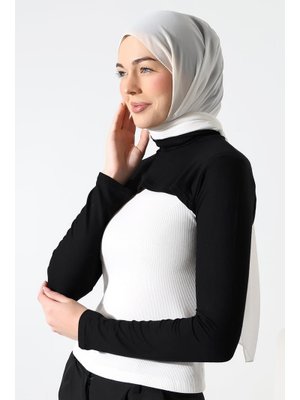 Balıkçı Yaka Boyunluklu Kolluk Siyah