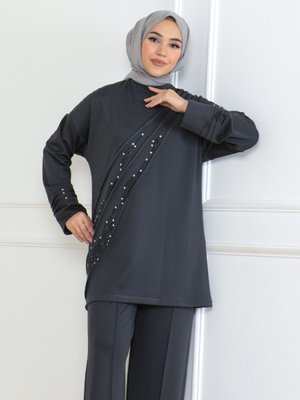 Antrasit Taş Detaylı Takım