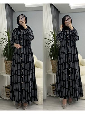 Boydan Düğmeli Elbise