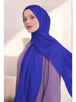 Zincir Desen Blue Jakar Şal Saks Zincir Desen Blue Jakar Şal Saks