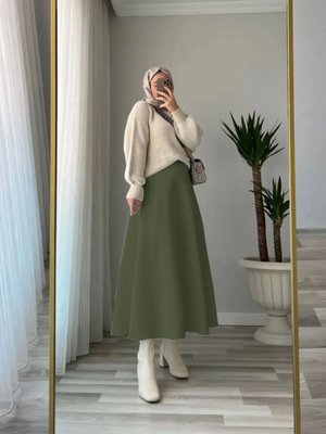 Premium Puf Scuba Kloş Etek