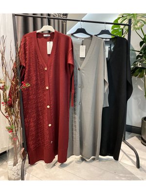 Kazayağı Desen Soğuk İplik/merserize Hırka