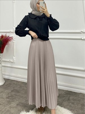 Pliseli Beli Lastikli Etek Pliseli Beli Lastikli Etek