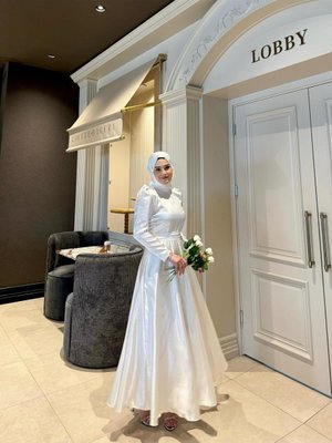 Beyaz Sarah Abiye Elbise