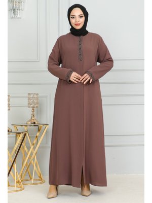 Cappuccino Anne Taşlı Nakışlı