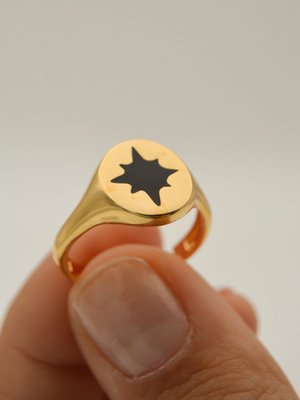 Kuzey Yıldızı Yüzük Altın Rengi