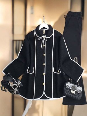 Şahin Yakalı Bağcıklı Buklet Ceket