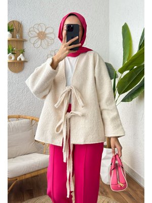 Taba Önden Bağlamalı Ceket Taba Önden Bağlamalı Ceket