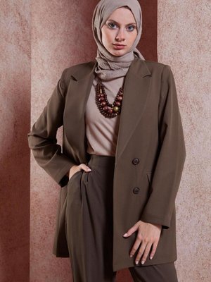 Kruvaze Yaka Blazer Ceket