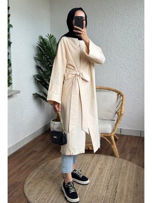 Bej Yandan Bağlamalı Kimono Bej Yandan Bağlamalı Kimono