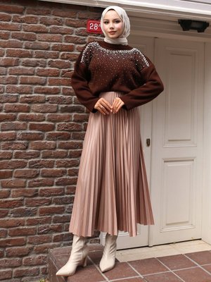 Bisküvi Pliseli Etek