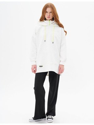 Dokulu Sweatshirt Optik Beyaz Dokulu Sweatshirt Optik Beyaz