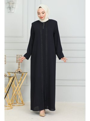 Lacivert Anne Dantelli Taşlı