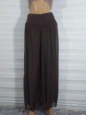 Kahverengi Italyan Korse Belli Astarlı İpek Pantolon Kahverengi Italyan Korse Belli Astarlı İpek Pantolon