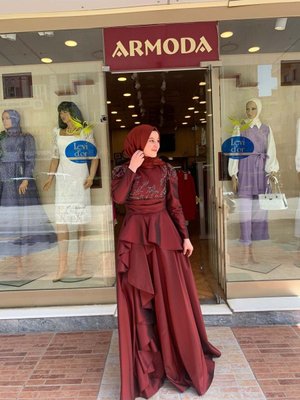 Abiye Elbise Bordo Abiye Elbise Bordo