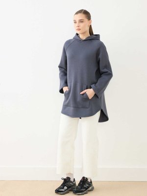 Kanguru Cepli Kapşonlu Sweatshırt Antrasit