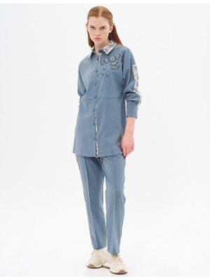 Kumaş Garnili İkili Takım Nefti Kumaş Garnili İkili Takım Nefti