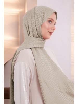 Dikdörtgen Desen Blue Jakar Şal Bej Dikdörtgen Desen Blue Jakar Şal Bej