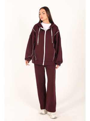 Mürdüm Üç İplik Biyeli Takım