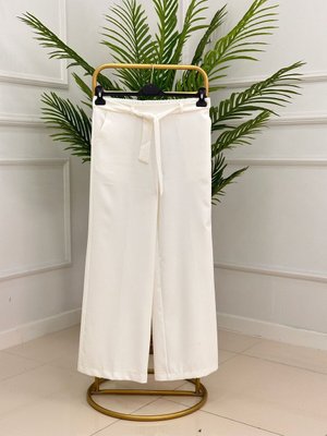 Beli Lastikli Bol Paça Pantolon