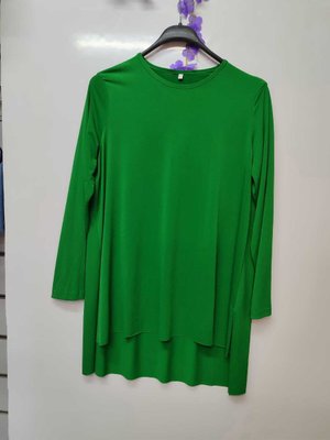 Arkası Uzun Önü Kısa Tunik Bluz Aerobin Kumaş