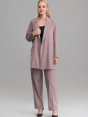 Gül Kurusu Kadın Pantolon Ceket Takım