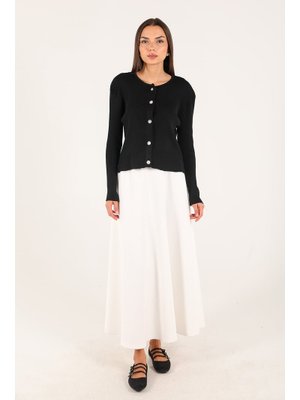 Siyah Kısa Triko Hırka