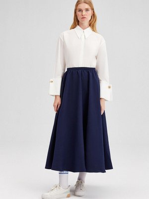 Volanlı Kupra Etek Volanlı Kupra Etek