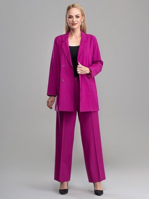 Mor Kadın Pantolon Ceket Takım