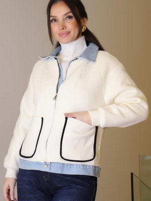 Ekru Cep Detaylı Mont Ekru Cep Detaylı Mont