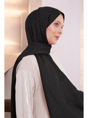 Dikdörtgen Desen Blue Jakar Şal Siyah Dikdörtgen Desen Blue Jakar Şal Siyah