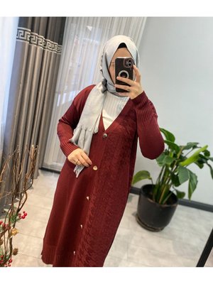 Kazayağı Desen Soğuk İplik/merserize Hırka