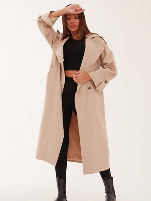 Latte Creed Kadın Oversize Trençkot