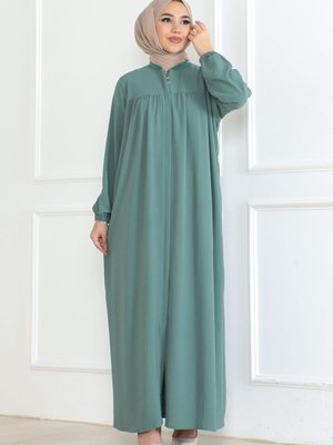 Robalı Mevlana Kesim Günlük Ferace Su Yeşili