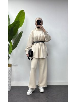 Yenı Sezon Dalgıç Kumaş Kemer Detaylı Takım