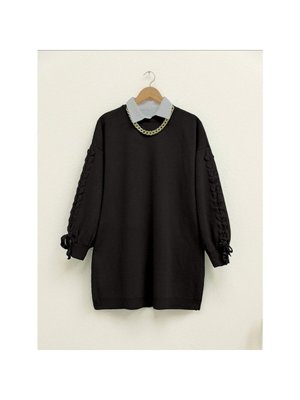 Kolu Örgü Detaylı Tunik