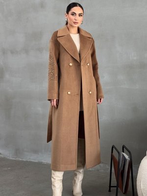 Kolları Nakış Detaylı Oversize Kaban K. Kamel