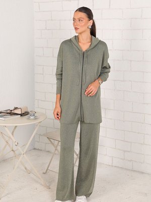 Haki Simli Merserize Triko Takım