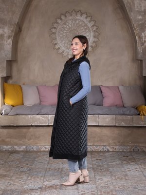 Baklava Desenli Zincirli Kapitone Şişme Yelek