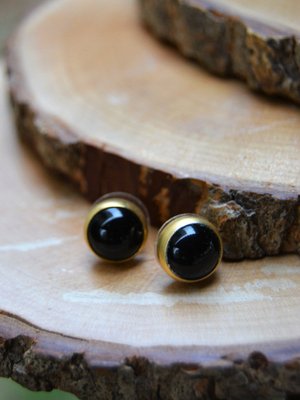 Oniks Doğal Taşlı El Yapımı Küpe