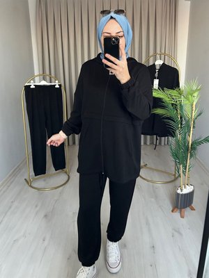 Rahat Kesim Hırkalı Kapüşonlu Spor Takım