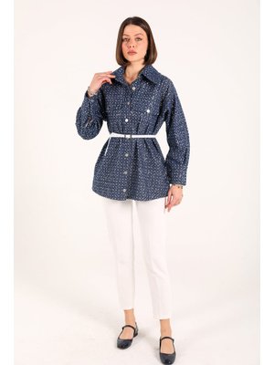 Lacivert Pullu Kot Ceket