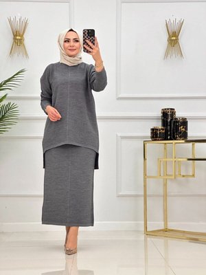 Etekli Takım Triko Tunik Etek Takımı Etekli Takım Triko Tunik Etek Takımı