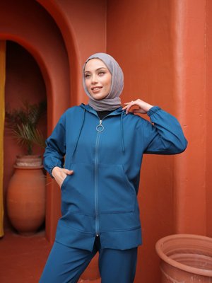 Kanguru Cep İkili Takım Petrol Mavisi