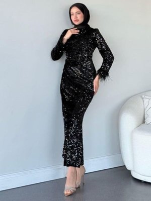 Berlin Kadife Abiye Elbise