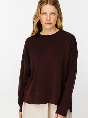 Yanları Yırtmaçlı Compact Acı Kahve Sweatshirt