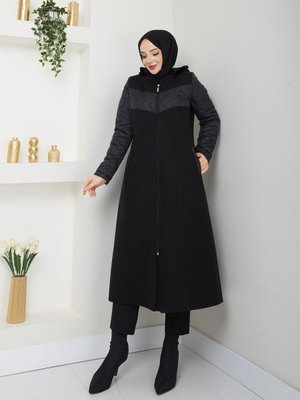 Kışlık Kaşe Kaban Kapüşonlu