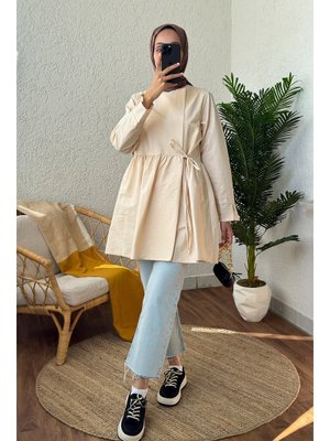 Buğday Rengi Önden Bağlamalı Kap Buğday Rengi Önden Bağlamalı Kap