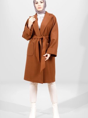 Taksim Kruvaze Bağlamalı Camel Kaban Taksim Kruvaze Bağlamalı Camel Kaban